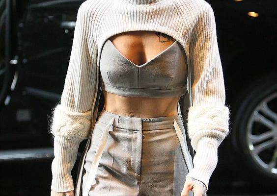 Ruby Rose flashes her midriff in grey crop top in NYC