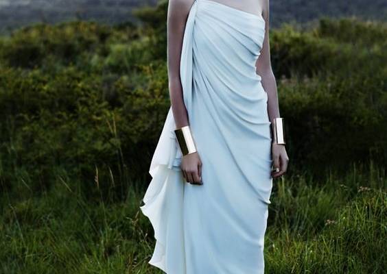 Draped 1920s Wedding Gown