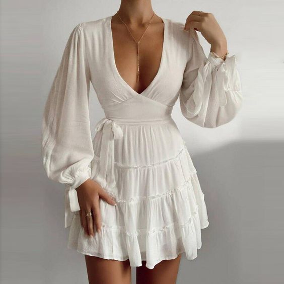 Welcome To Mojoyce Official Store! Unit(inch） Length Sleeve Waistline Bust S 26.38 24.02 25.98 33.86 M 26.77 24.41 27.56 35.43 L 27.17 24.80 29.13 37.01 XL 27.56 25.20 30.71 38.58