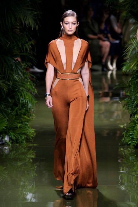Gigi Hadid rocks the runway during Paris Fashion Week –check out all the looks from Balmain Spring/Summer 2017!