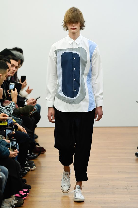 The complete Comme des Garçons Shirt Fall 2018 Menswear fashion show now on Vogue Runway.