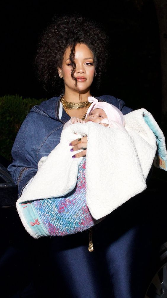 See the first photos of Rihanna and A$AP Rocky’s growing family here.
