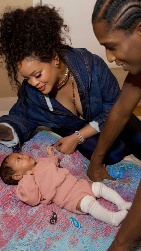 See the first photos of Rihanna and A$AP Rocky’s growing family here.