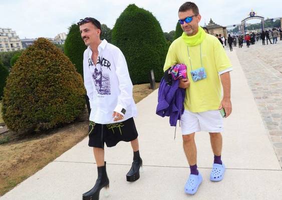 5 inch hemlines, knit tanks, soccer jerseys, and more were some of the biggest menswear trends from the spring 2024 season. Tap to see more.