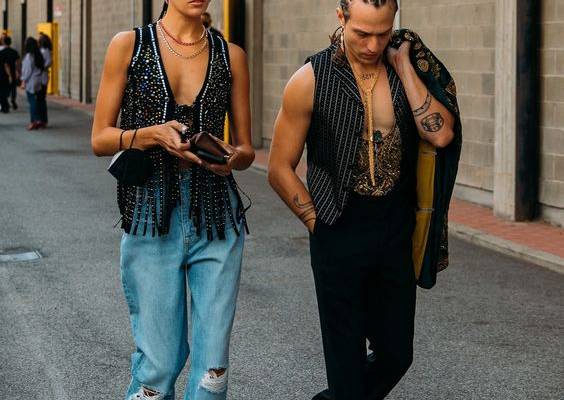 From color-blocking and clashing prints to dresses layered over pants, these street-style looks felt newly experimental. Tap to see the best looks.