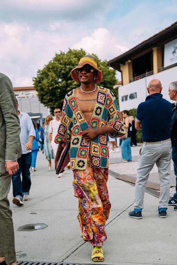 Acielle Tanbetova is on the ground at the Pitti Uomo 2024 fair in Florence, Italy, capturing the best dressed guests, editors, stylists and more.