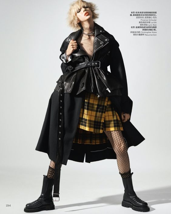 Bente Oort Vogue China Punk Style Fashion Editorial