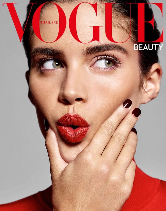 Sara Sampaio Wears Glam Beauty Looks for Vogue Thailand