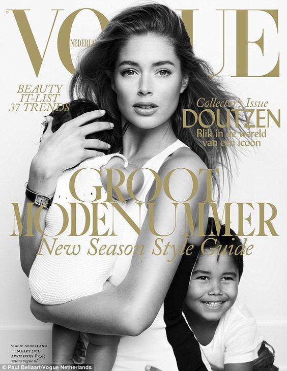Doutzen Kroes breastfeeds her baby daughter in new Vogue shoot