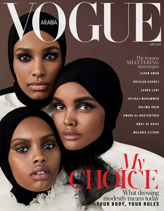 Vogue Arabia Makes History, Puts Three Black Hijabi Models on the Cover