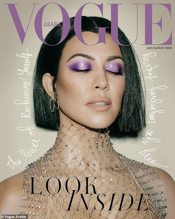 Kourtney Kardashian debuts choppy bob in striking Vogue Arabia cover