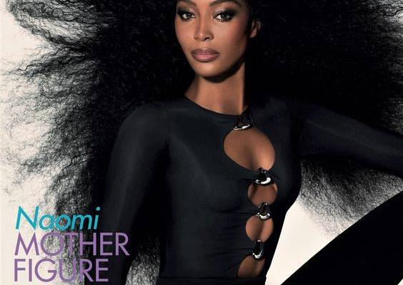 Naomi Campbell by Steven Meisel has a big afro day for British Vogue cover.