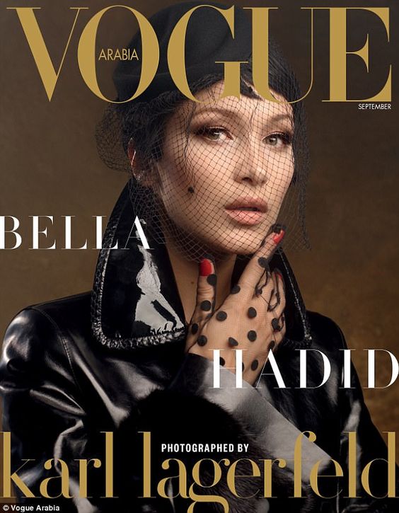 Glamorous Bella Hadid poses for Vogue Arabia