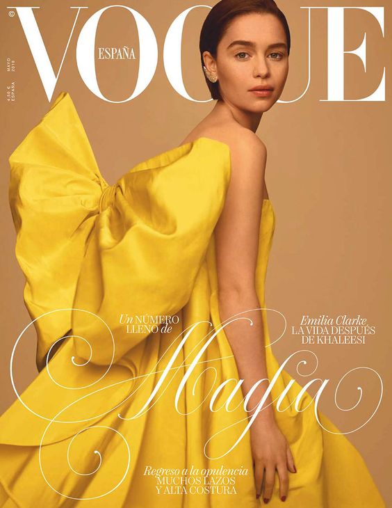Emilia Clarke covers Vogue Spain May 2019 by Thomas Whiteside