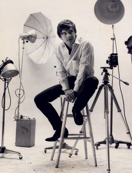 David Bailey in the Vogue studios, 1965.