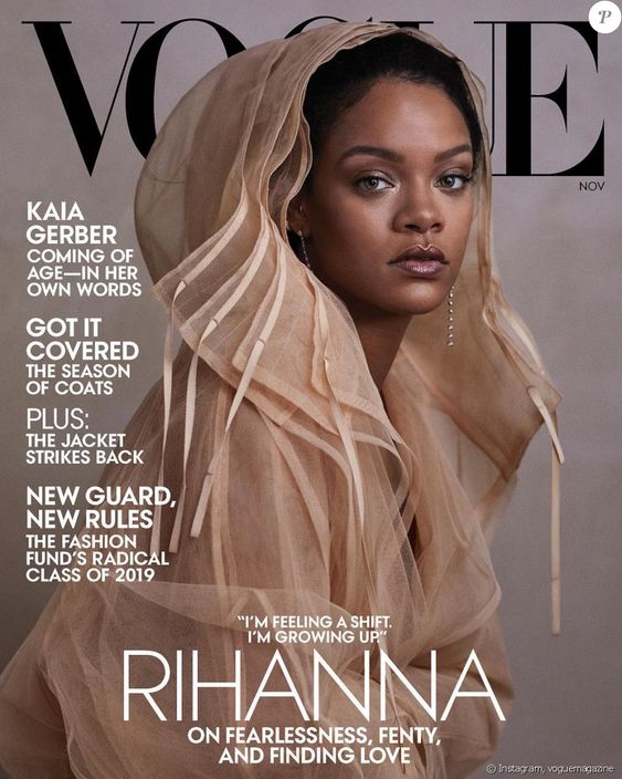Rihanna en couverture de Vogue, numéro de novembre 2019. – Purepeople