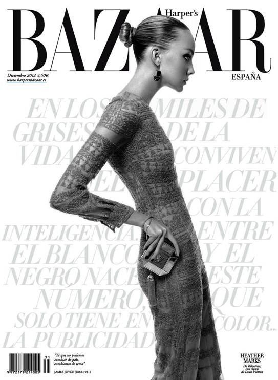 Heather Marks Gets Chic for the Harpers Bazaar Spain December 2012 Cover Story