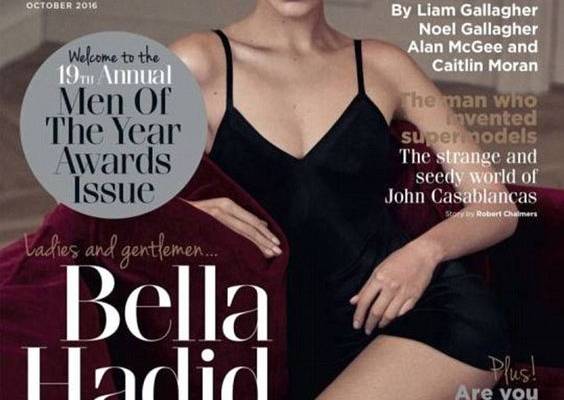 Gorgeous: Bella Hadid, 19, stunned in a tiny LBD on the October issue of British…