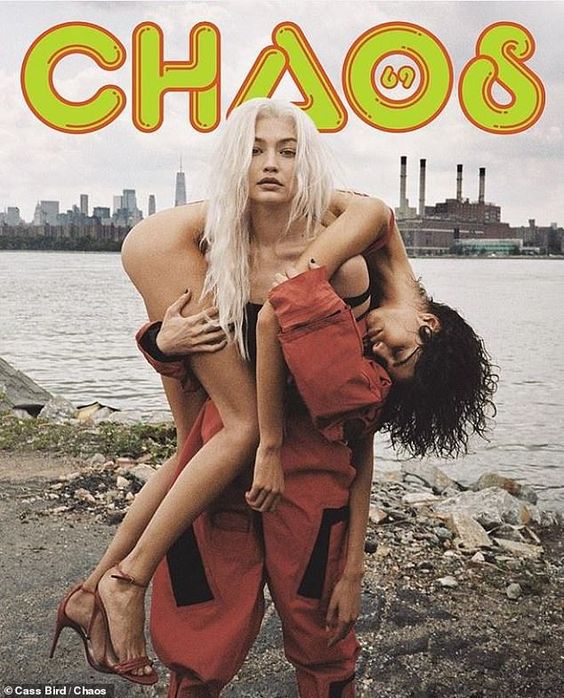 Kendall Jenner flaunts her tight tummy for Chaos SixtyNine’s Poster Book along with pal Gigi Hadid | Daily Mail Online