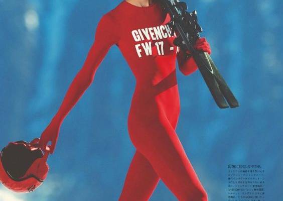 Birgit Kos Models Ski Fashion for Vogue Japan