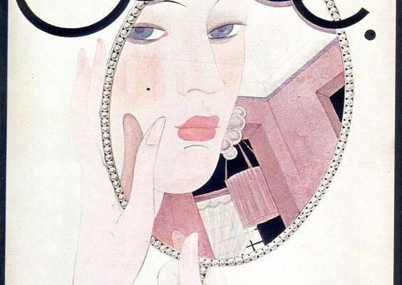 VOGUE  November 1927  Artist: George Lepape  | After studying at the Ecole des Arts Décoratifs in Paris, Lepape produced innumerable Art Deco illustrations.