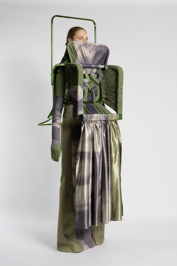 Jessan Macatangay makes fashion collection from drapery and deconstructed furniture