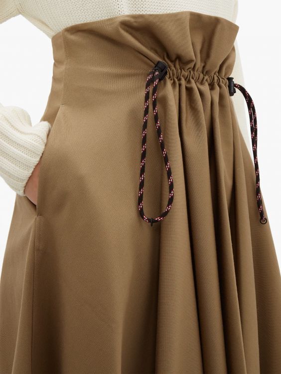 Ayeme paperbag-waist cotton twill midi skirt | Golden Goose | MATCHESFASHION US – 13 dress Skirt 2018 ideas | How Do It Info