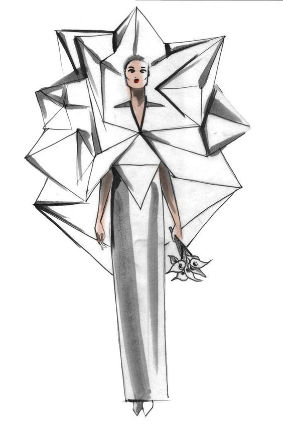 Take A Peek At Designer Sketches For Lady Gaga’s Wedding – Breakfast With Audrey