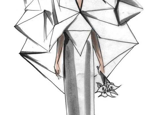 Take A Peek At Designer Sketches For Lady Gaga's Wedding - Breakfast With Audrey
