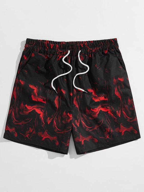 Multicolor Boho Collar  Fabric Graphic Straight Leg Embellished Non-Stretch Summer Men Clothing