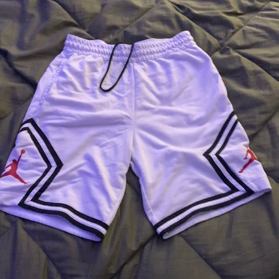 red black and white air jordan shorts
