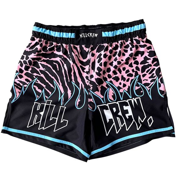 BSEM FIGHT SHORTS (THAI CUT) – BLUE/PINK – Kill Crew