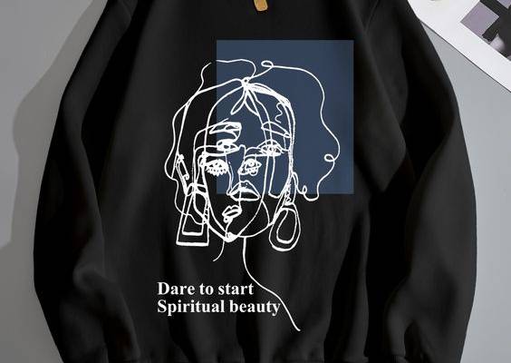Black Casual Collar Long Sleeve Polyester Figure,Slogan Pullovers Embellished Non-Stretch  Women Sweatshirts