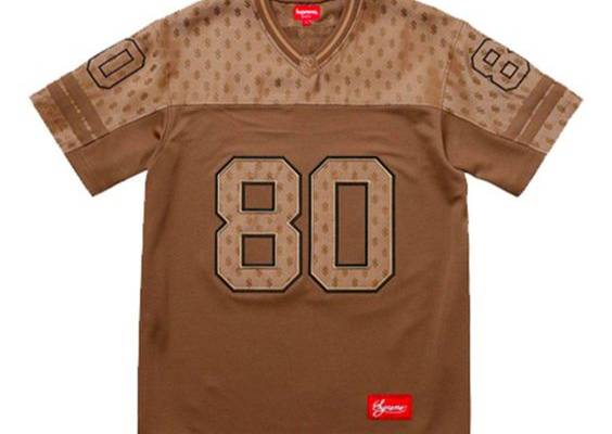 SUPREME Supreme SS18 Monogram Football Jersey Brown Tee T-shirts