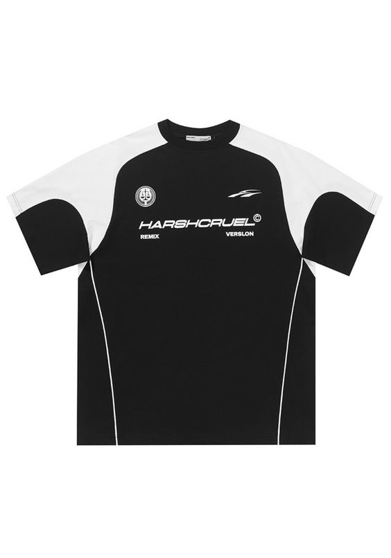 Vendor: Harsh and Cruel 2023SS Collection Classic color-blocking design Handmade screen printing, not easy to fade after washing The male model is wearing a size L / 184cm (6ft) / 60kg (132lbs)The female model is wearing a size L / 178cm (5’8ft) / 50kg (110lbs) Fabric: 100% Cotton