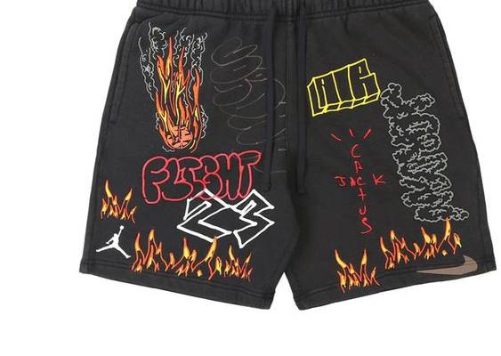 Travis Scott MJ Fleece Short Black - SS19
