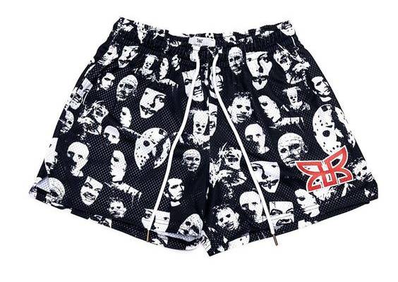 New summer men's shorts men and women's fashion beach seaside casual pants mesh sports quick-drying quarter pants White Black yg-Asian Size M