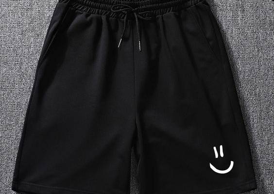 Black Casual Collar  Fabric Cartoon Track Shorts Embellished Slight Stretch Summer Men Clothing