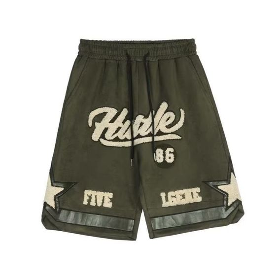 This unique pair of shorts features a vintage alphabet flocked jacquard that adds a touch of retro style to your wardrobe. The design is perfect for any occasion, as the lightweight fabric offers all-day comfort, while the flocked jacquard prints allow you to stand out in a crowd. Features: -70% Cotton, 30% Elastane -Mid-rise Waist -Solid Color -Letter/Star Graphic -Drawstring Waistband -Regular Fit -Unisex Style