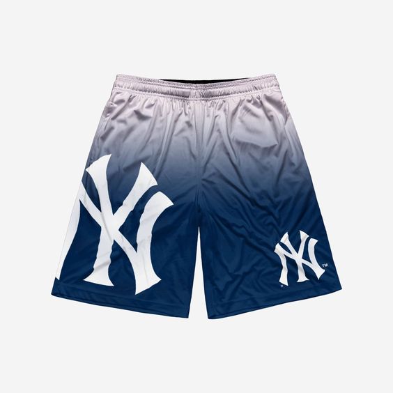 You work hard in the gym. Almost as hard as you work at being a fan. That hard work is paying off. These New York Yankees Gradient Big Logo Training Shorts show off your legendary fandom and the progress you’ve been making on leg day. Features Two front pockets so you can carry your phone, lip balm, or some extra fandom Mesh lined inner pocket to keep you comfortable during your intense workout Materials100% PolyesterDetails Inseam: Approximately 11 in. All over sublimation print Machine wash Of