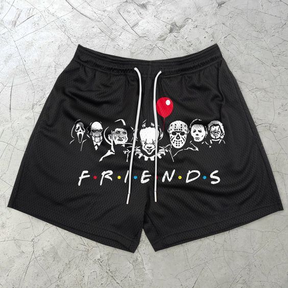 Screan Ghost Gym Shorts 3D Print Basketball Shorts Quick Dry Swimming Breathable Tracksuit Outdoor Sports Shorts white1-S