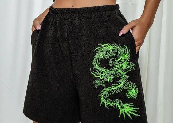 Chinese Dragon Graphic Shorts | SHEIN USA