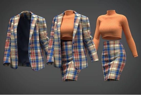 I will create 3d clothing for your product, modeling, texturing, and rendering