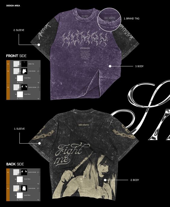 16 Oversize Washed T-Shirt Mockups 2022 (1 FREE)