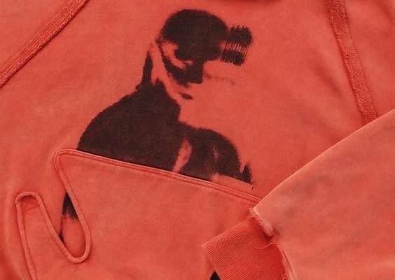 ORANGE DETAILED HOODIE Y2K