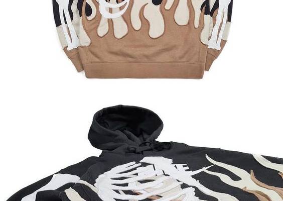 Insta : Artifice.original New 1 of 1 ‘Double Flame Skull/skeleton’ Nike Hoodie (Size M)☠️⚪️🟤⚫️ Entirely made by hand(sewing) with material sweatshirt 🖇 Available now!! (Link in bio for the shop)