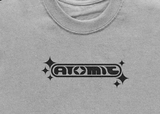 Atomic T-shirt retro Mockup