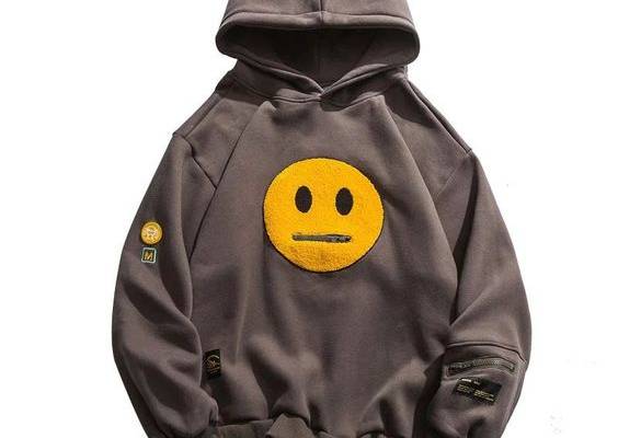 * RUNS 1-2 SIZES SMALL, PLEASE COSNIDER ORDERING BIGGER THAN USUAL *SIZE CHART/GUIDE IS IN THE LAST PICTURE Cool and Stylish Smiley Face Patchwork hoodie, made of high-quality cotton blend and polyester materials.  Fabric: Cotton