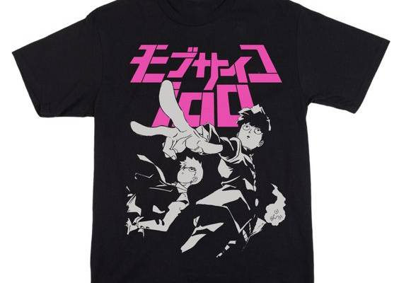 Short sleeve tee Printed art on the front Ribbed crew neck Regular fit 100% preshrunk combed ringspun cotton Atsuko Exclusive Officially licensed Mob Psycho Merchandise