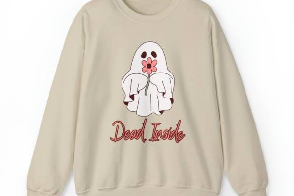 Ideal for any situation, this Dead Inside unisex heavy blend crewneck sweatshirt is pure comfort. Available in many colors these garments are made from polyester and cotton. This combination helps designs come out looking fresh and beautiful. The collar is ribbed knit, so it retains its shape even after washing. There are no itchy side seams on these sweaters.